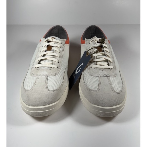 OLUKAI Punini Sneakers Shoes White Molten Orange Men's 11 *NEW* 10514-189U $140 - Picture 2 of 9